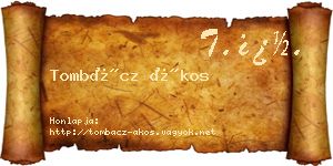 Tombácz Ákos névjegykártya